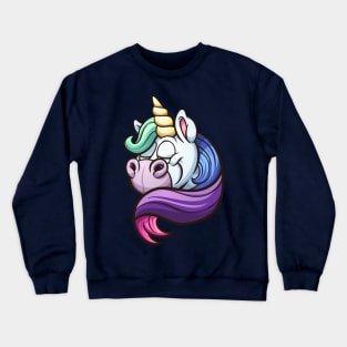 Unicorn with rainbow mane Crewneck Sweatshirt